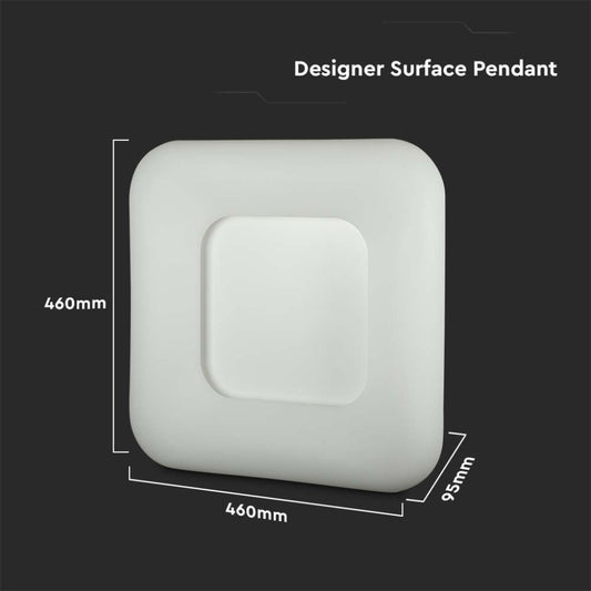 V-TAC GALLERY VT-7463 PLAFONIERA LED QUADRATA 40W SMD CHANGING COLOR CCT 3IN1 DIMMERABILE CON TELECOMANDO - SKU 213971