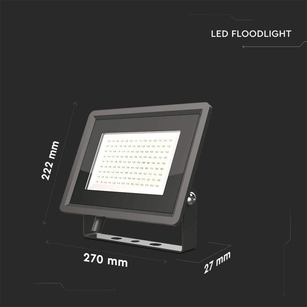 V-TAC VT-49104 FARO LED FLOODLIGHT 100W SMD SLIM IP65 NERO - SKU 6721 / 6722 / 6723