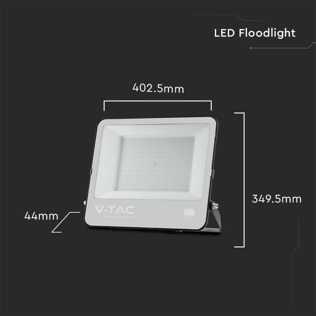 V-TAC VT-44205 FARO LED 200W FARETTO SMD 185 LM/W IP65 COLORE NERO - SKU 9896 / 9897