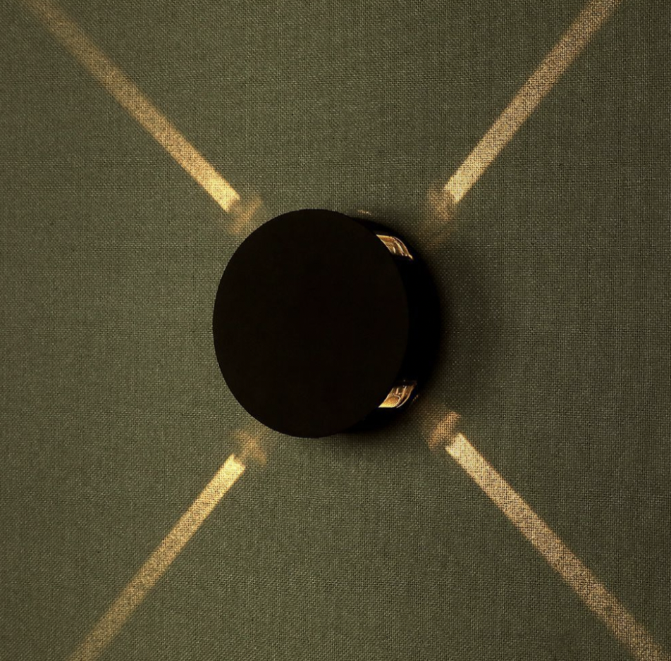 V-TAC VT-706 LAMPADA LED DA MURO 3W WALL LIGHT IP65 APPLIQUE CON 4 LED FORMA ROTONDA COLORE NERO - SKU 218215