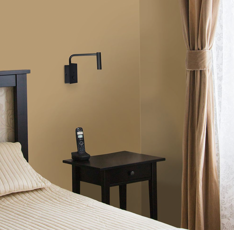 V-TAC VT-2943 LAMPADA LED DA MURO 3W COB CREE CON PORTA USB COLORE NERO - SKU 211487