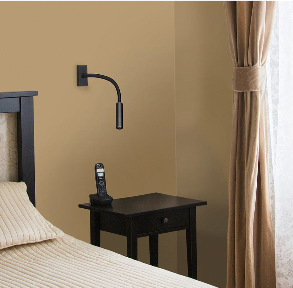 V-TAC PRO VT-2903 LAMPADA LED DA MURO FLESSIBILE 3W COB CREE COLORE NERO - SKU 211485