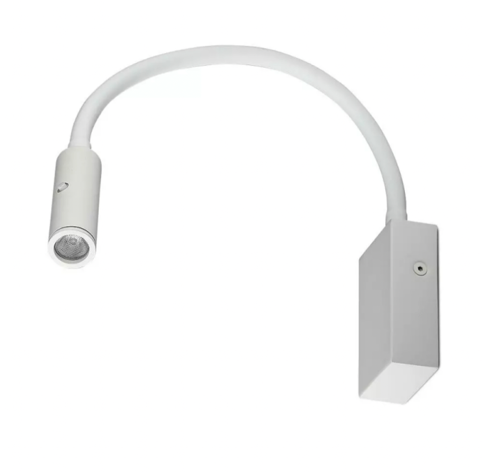 V-TAC VT-2913 LAMPADA LED DA PARETE 3W LED COB CREE APPLIQUE FLESSIBILE COLORE BIANCO - SKU 211486