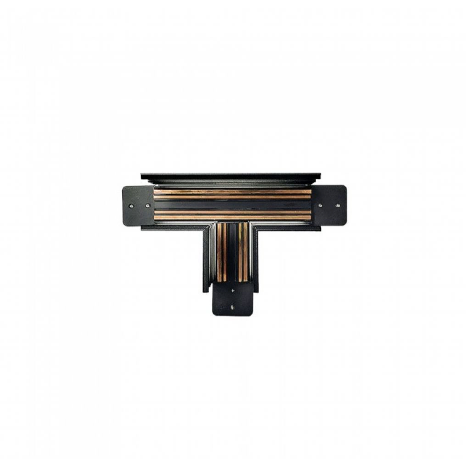V-TAC T CONNECTOR CONNETTORE ANGOLARE A T PER BINARI MAGNETICI TRACK LIGHT NERO - SKU 7975