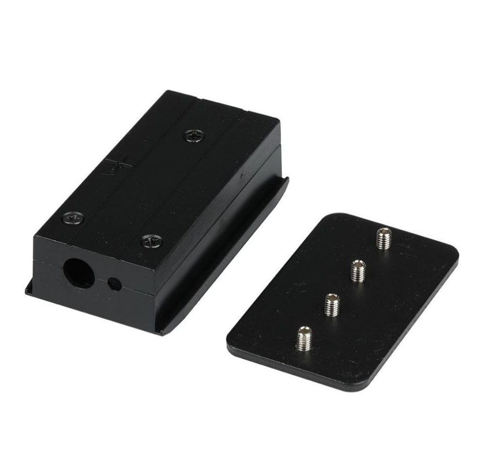 V-TAC POWER & TRACK CONNECTOR CONNETTORE PER BINARI MAGNETICI TRACK LIGHT NERO - SKU 7971