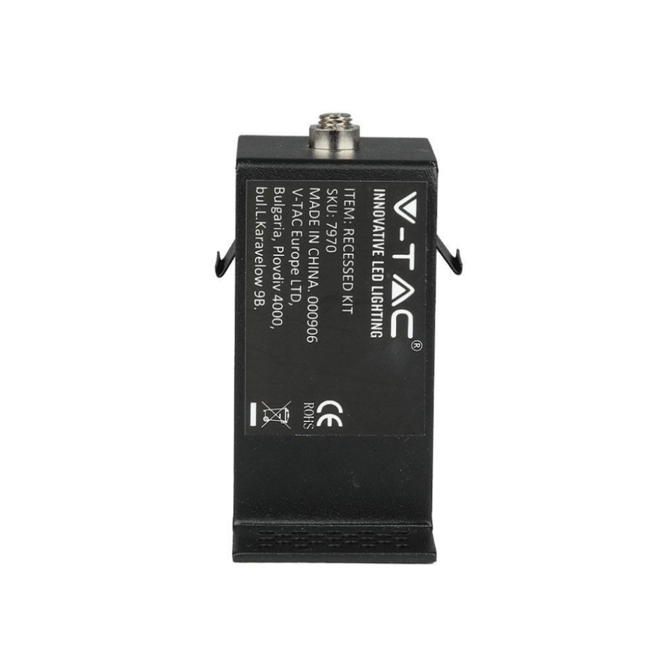 V-TAC RECESSED KIT SUPPORTO DA INCASSO PER BINARI MAGNETICI TRACK LIGHT NERO - SKU 7970