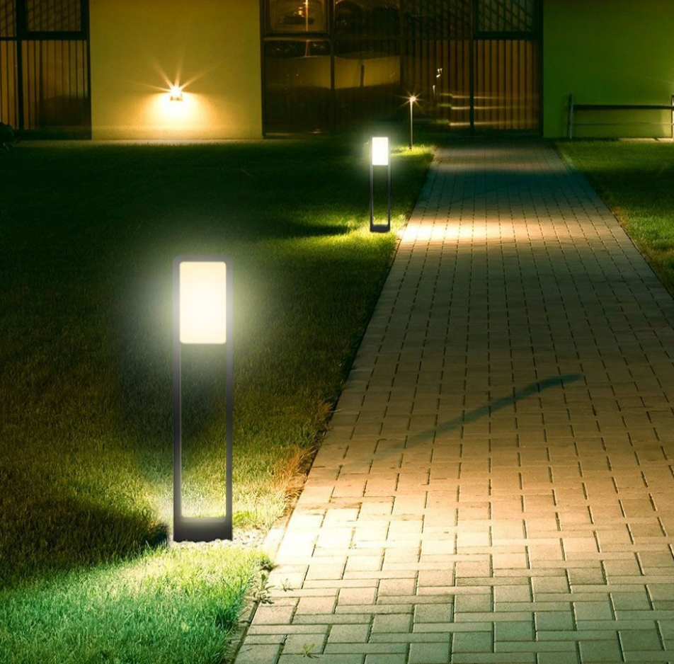 V-TAC VT-33 LAMPADA LED DA GIARDINO 10W IN ALLUMINIO NERO CON FISSAGGIO A TERRA IP65 LAMPIONE 800MM - SKU 20113 / 20114 / 20115
