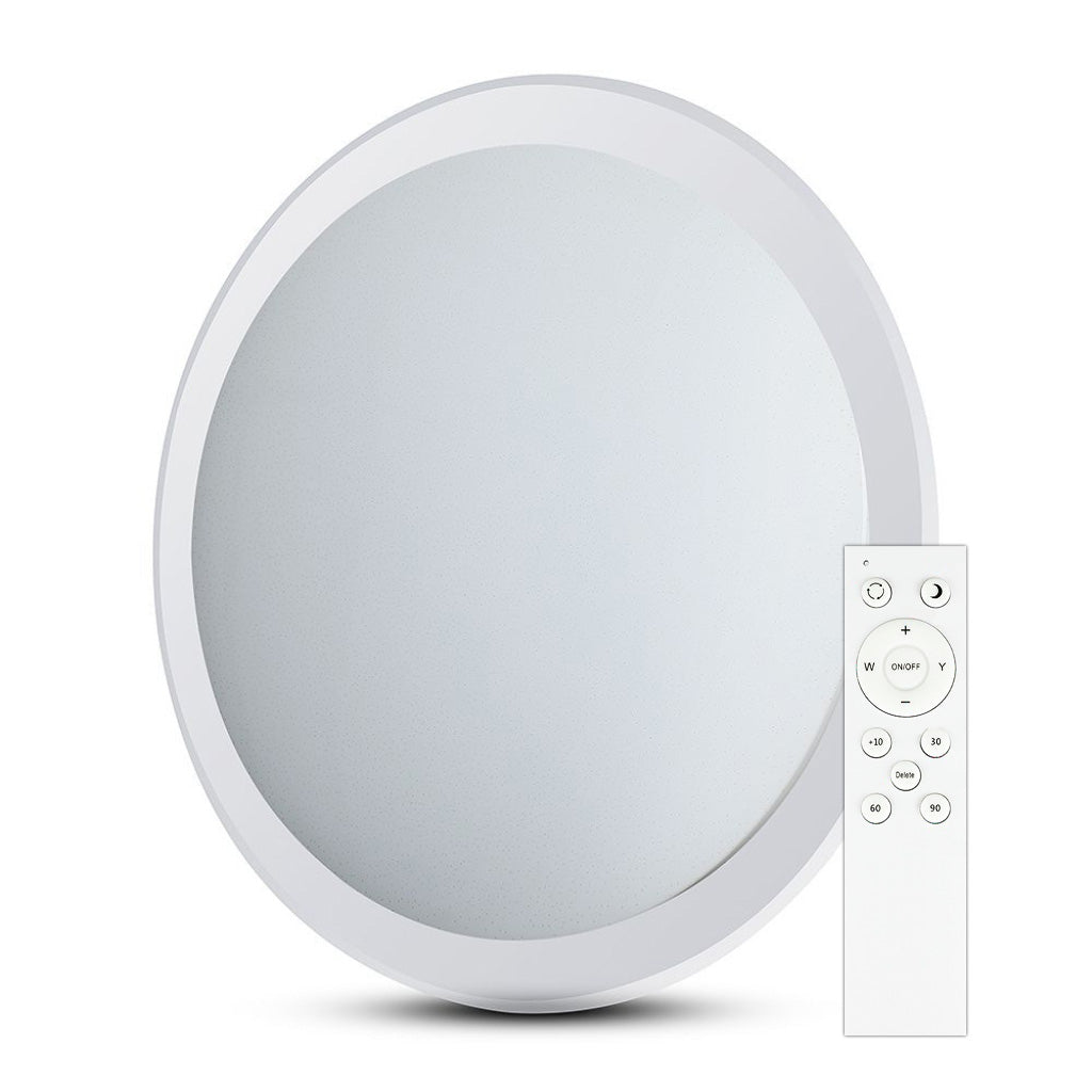 V-TAC GALLERY VT-8472 PLAFONIERA LED ROTONDA 36W/72W SMD CCT 3IN1 EFFETTO CIELO STELLATO DIMMERABILE TELECOMANDO - SKU 2114951