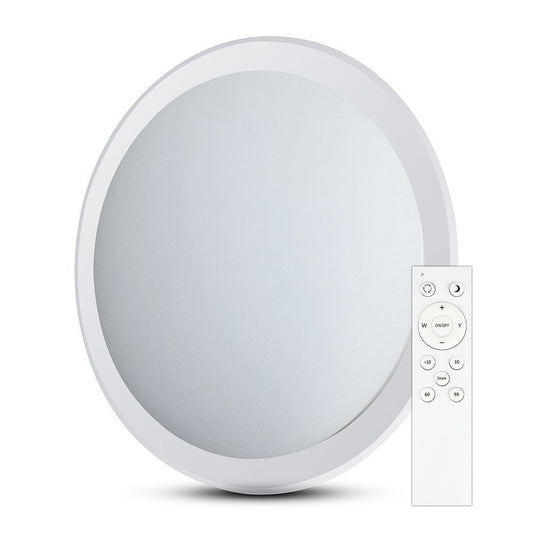 V-TAC GALLERY VT-8472 PLAFONIERA LED ROTONDA 36W/72W SMD CCT 3IN1 EFFETTO CIELO STELLATO DIMMERABILE TELECOMANDO - SKU 2114951