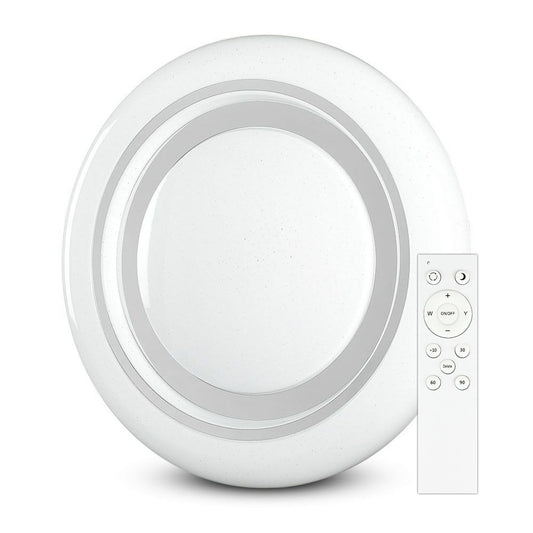 V-TAC VT-8473 PLAFONIERA LED 3IN1 30W / 60W FORMA CIRCOLARE EFFETTO CIELO STELLATO CON TELECOMANDO - SKU 76011
