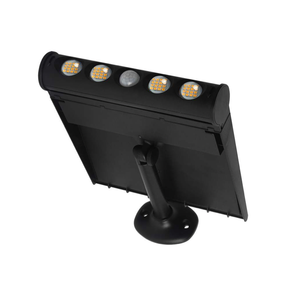 V-TAC VT-11108 LAMPADA LED 8W SMD SENSORE PIR DI MOVIMENTO CREPUSCOLARE E PANNELLO SOLARE IP65 - SKU 6844 / 6849 / 6850