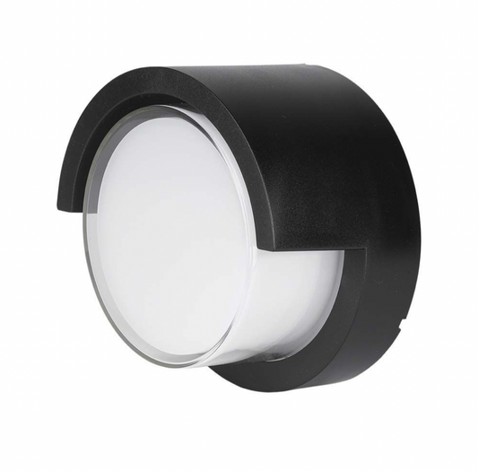 V-TAC VT-831 LAMPADA LED DA MURO 7W WALL LIGHT SMD APPLIQUE IP65 COLORE NERO FORMA ROTONDA - SKU 218609