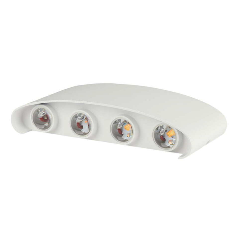 V-TAC VT-848 LAMPADA LED DA MURO 7W WALL LIGHT BIANCA APPLIQUE CON 8 LED SMD IP65 - SKU 218617 / 218618