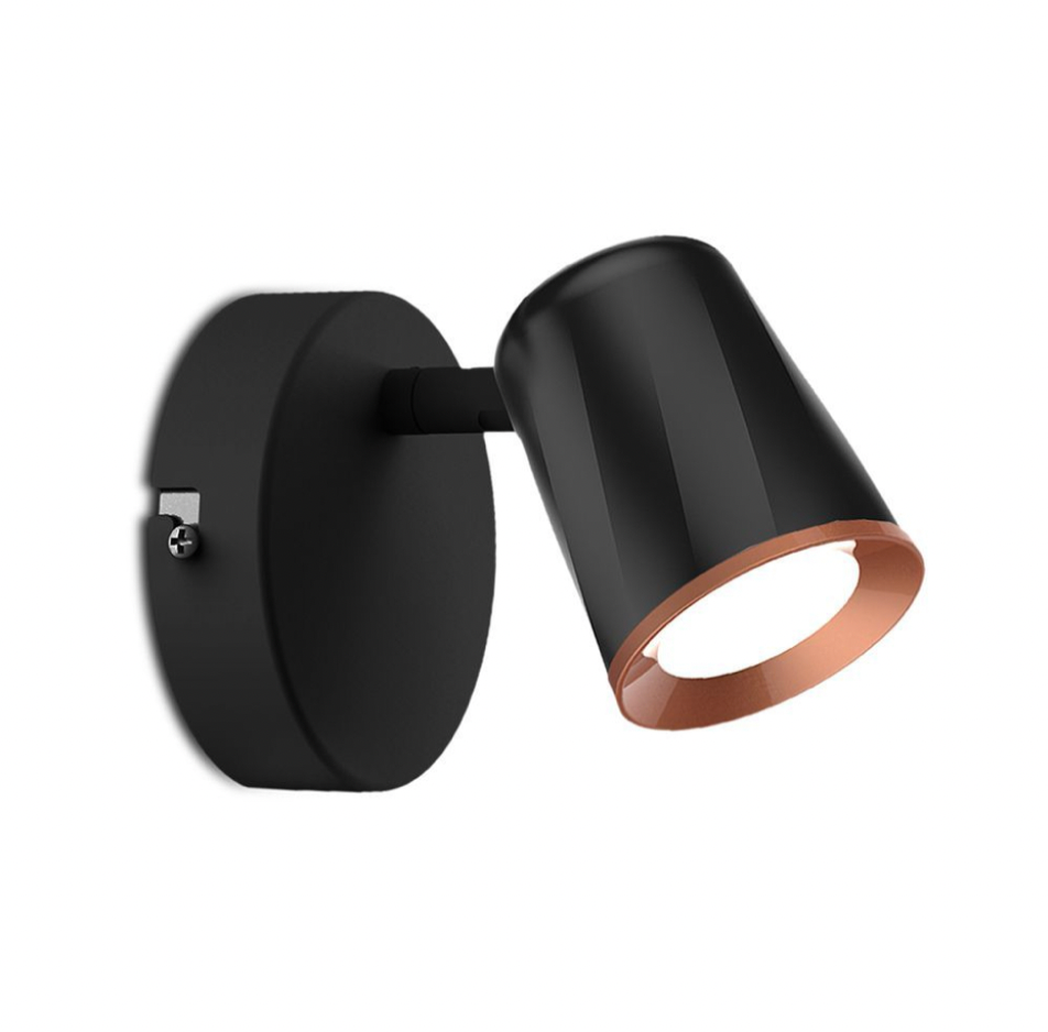 V-TAC VT-806 LAMPADA LED DA PARETE 5W SMD APPLIQUE ORIENTABILE COLORE NERO - SKU 218251 / 218253