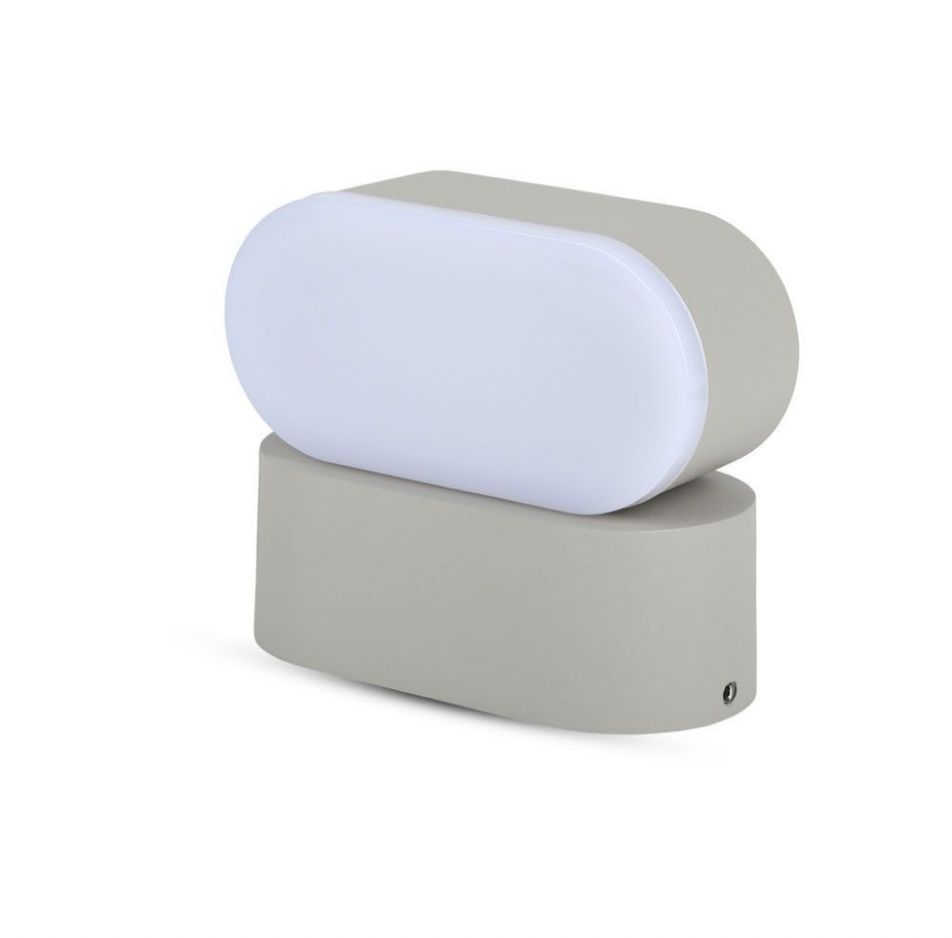 V-TAC VT-816 LAMPADA LED DA MURO RUOTABILE 5W WALL LIGHT IP65 APPLIQUE COLORE GRIGIO - SKU 218291