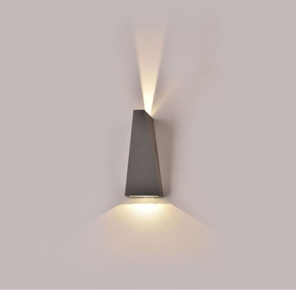 V-TAC VT-826 LAMPADA LED DA MURO 4W WALL LIGHT SMD APPLIQUE IP65 COLORE GRIGIO - SKU 218299 / 218300