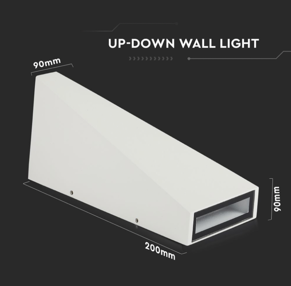 V-TAC VT-826 LAMPADA LED DA MURO 4W WALL LIGHT SMD APPLIQUE IP65 COLORE BIANCO - SKU 218295 / 218296