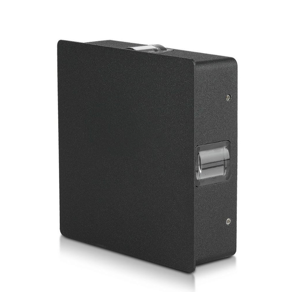 V-TAC VT-704 LAMPADA LED DA MURO 4W WALL LIGHT IP65 APPLIQUE CON 4 LED COLORE NERO - SKU 218211