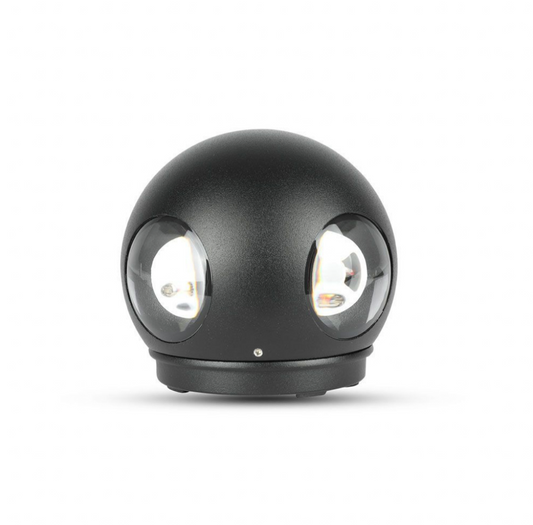 V-TAC VT-834 LAMPADA LED DA MURO 4W WALL LIGHT IP65 APPLIQUE CON 4 LED FORMA ROTONDA COLORE NERO - SKU 218553 / 218554