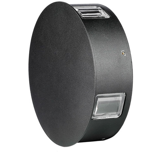 V-TAC VT-706 LAMPADA LED DA MURO 3W WALL LIGHT IP65 APPLIQUE CON 4 LED FORMA ROTONDA COLORE NERO - SKU 218215