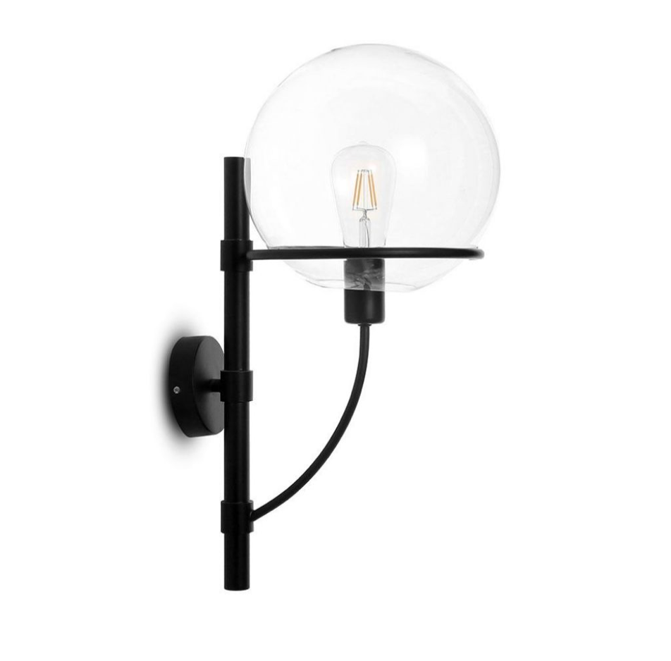 V-TAC VT-7226 LAMPADA DA MURO IN VETRO TRASPARENTE CON PORTALAMPADA PER LAMPADINE E27 - SKU 3864