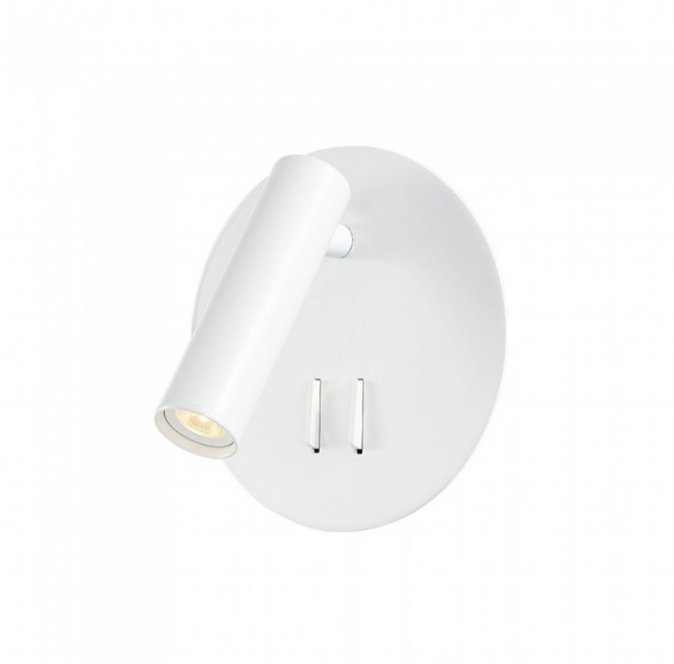 V-TAC VT-2963 LAMPADA LED DA PARETE DOPPIA SORGENTE 3W + 6W LED COB CREE APPLIQUE ORIENTABILE COLORE BIANCO - SKU 211489