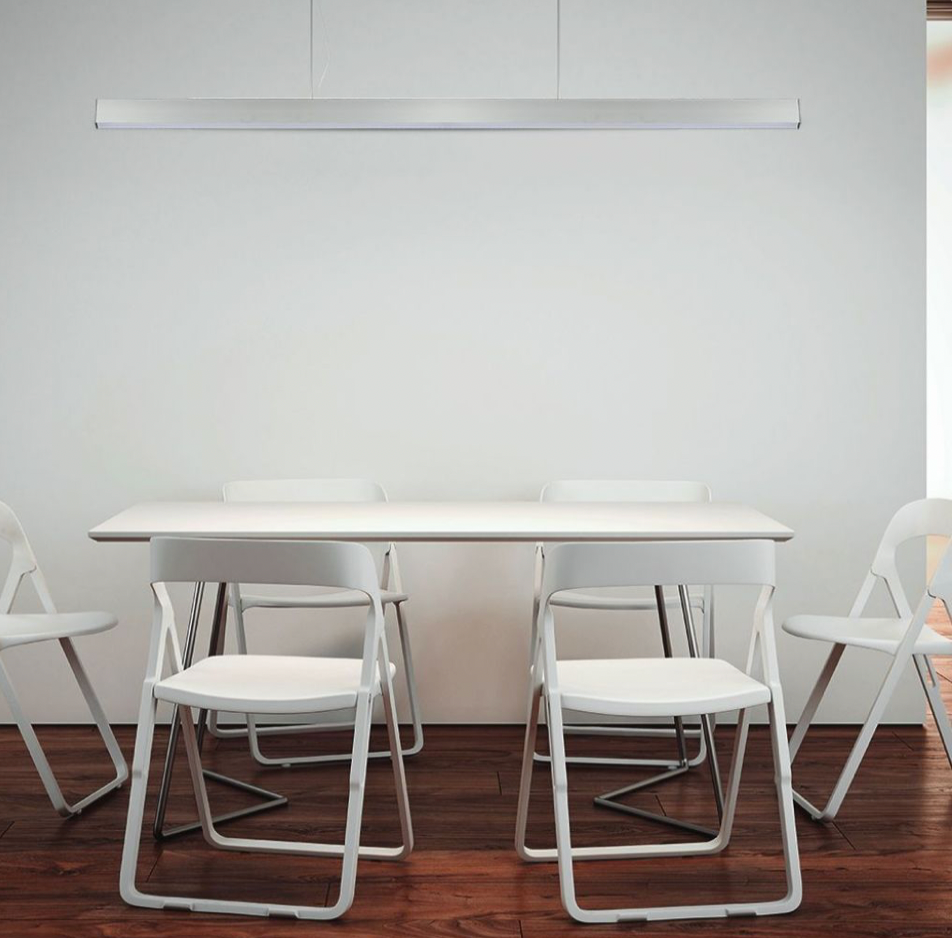 V-TAC PRO VT-7-40 LAMPADA LED A SOSPENSIONE 40W SMD LINEAR LIGHT ARGENTO CON CHIP SAMSUNG - SKU 21375 / 21601