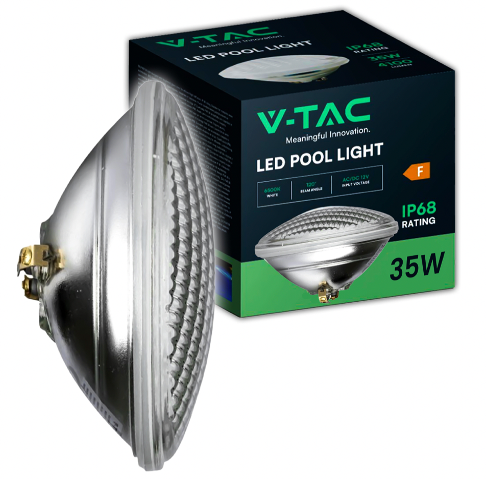 V-TAC VT-12135 LAMPADA LED PAR56 35W SMD DA PISCINA IP68 12V IN VETRO - SKU 8026
