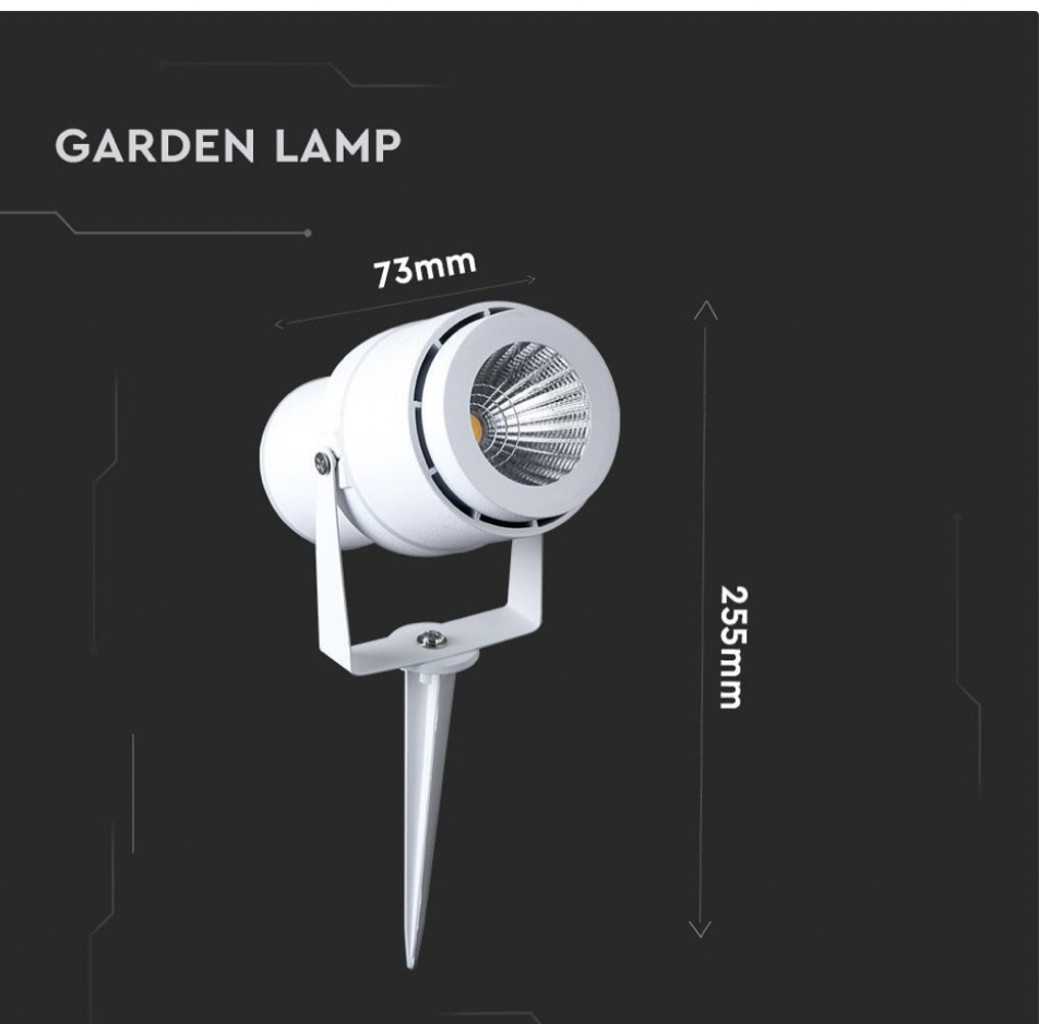 V-TAC VT-857 LAMPADA LED DA GIARDINO 12W COB IP65 DA INTERRAMENTO - SKU 217547 / 217548